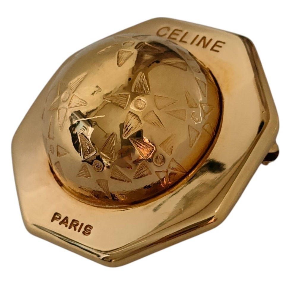 CELINE Vintage Gold Brooch - Picture 3 of 6